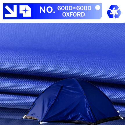 600D Blue Polyester Oxford Fabric